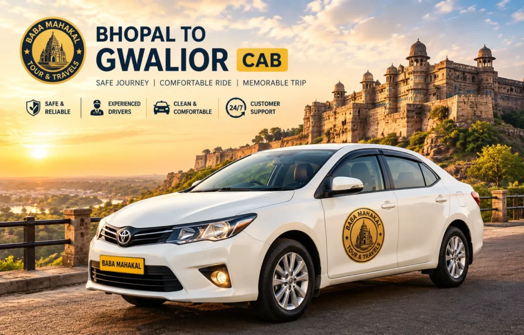 Home 7 Bhopal to Gwalior Golden Taxi Journey