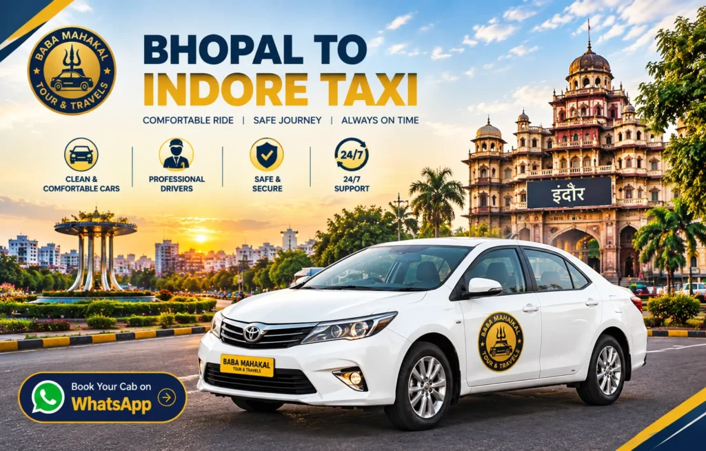 Home 3 Bhopal to Indore Taxi Banner