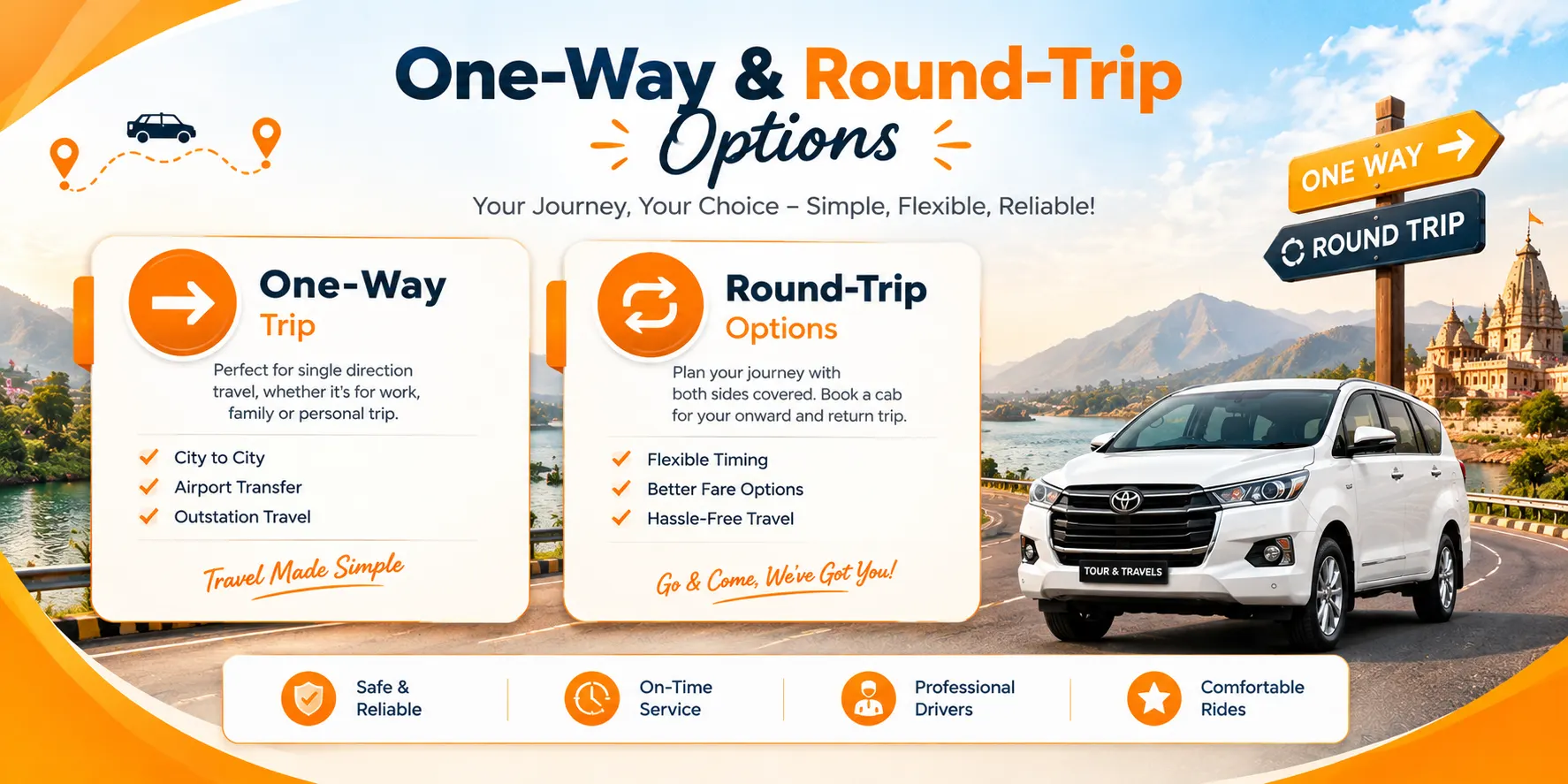 Home 12 One Way Round Trip Options